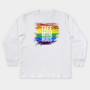 Free Mom Hugs 🌈❤️ Kids Long Sleeve T-Shirt